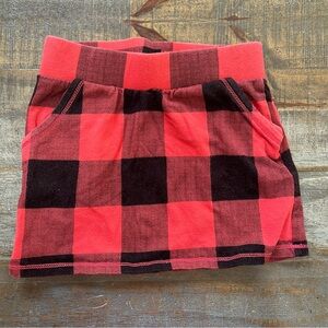 Red and black plaid skirt size 4T